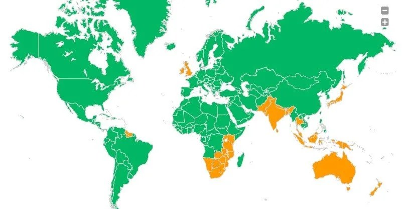 Distância entre Japão e Outros Países [Km]