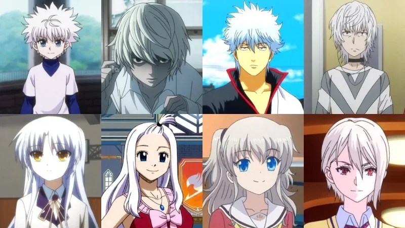 Significado das Cores de Cabelo nos Animes - Brancos