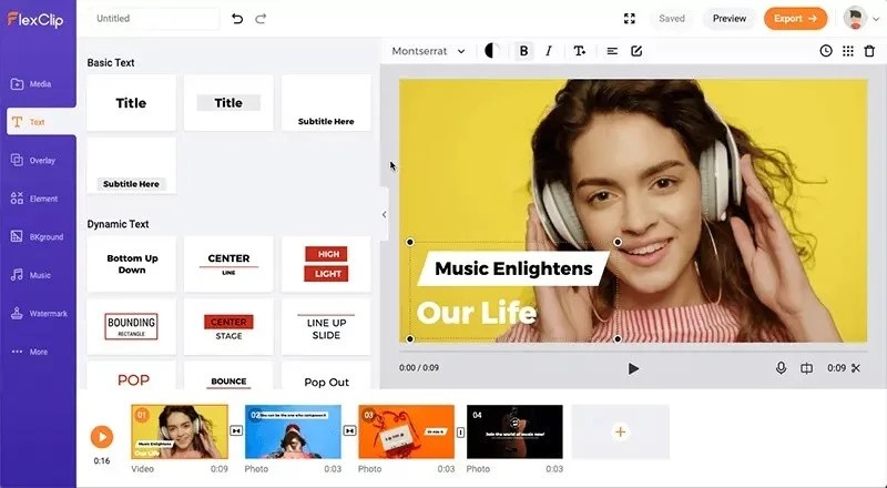 FlexClip - Editor de Vídeos Online