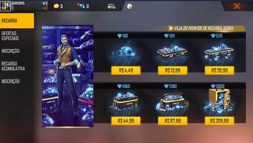 recargas-dimas - Free Fire 15 formas de ganhar saldo no Free Fire grátis