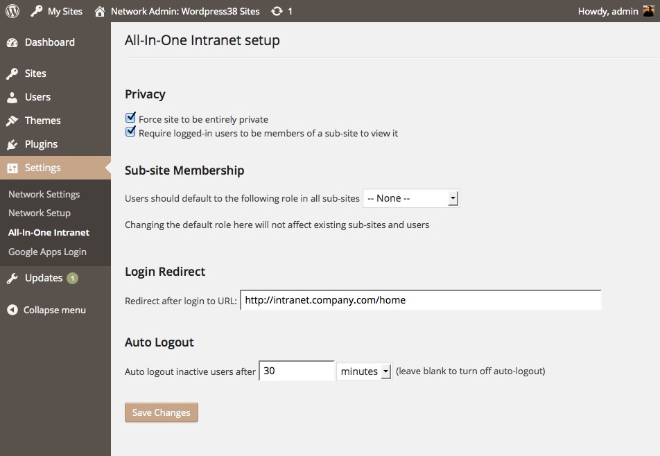 All you need is a wordpress install and the combination of plugins and themes offered by wordpress. All In One Intranet