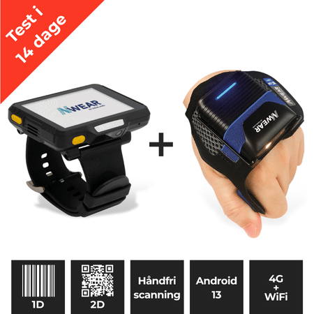 Newland WD1 WD2 testpakke – Håndfri scanner i 14 dage