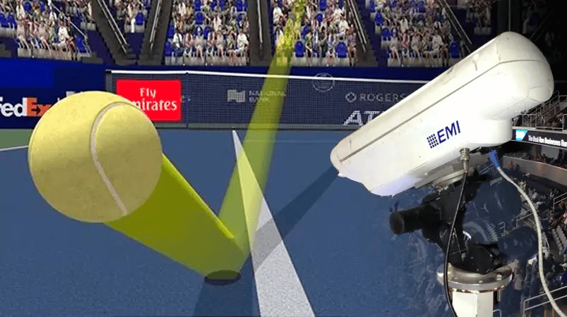 Hawk-Eye tracks tennis balls for line calls