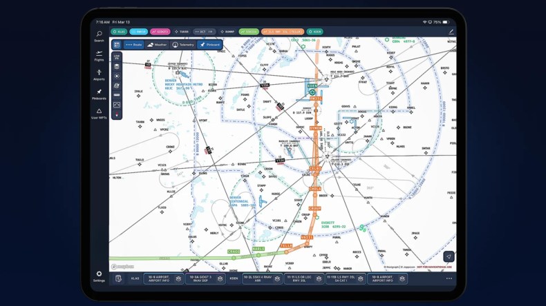 Approach feathers in Navigraph Charts