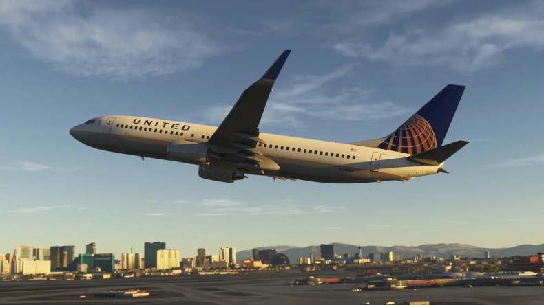 Departing KLAS in MSFS