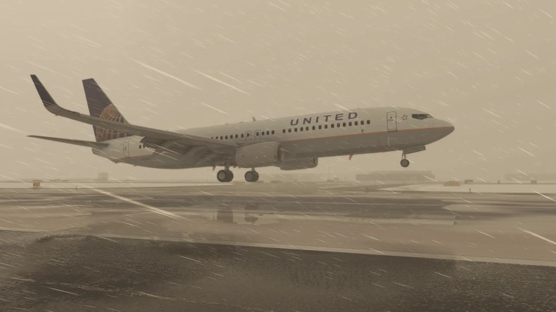 737-800 landing in a snow storm in MSFS