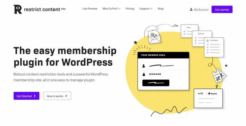 Restrict Content Pro Membership Plugin Review - Creative HD Landscape Illustrations | Free Download