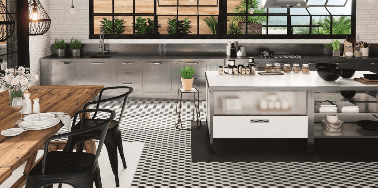 Trend Watch: Creating a Rug Effect with Floor Tiles