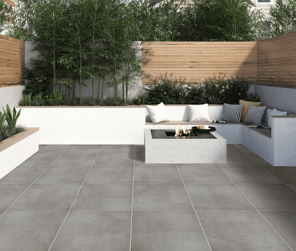Ohio Outdoor Silver Grey Porcelain Slab | Tile Mountain