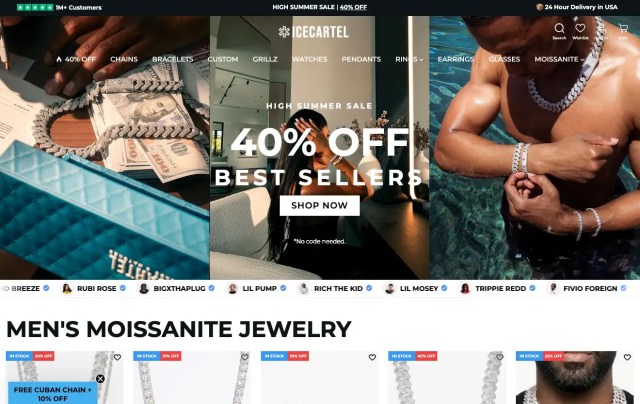 Ice cartel website example to reduce cart abandonements