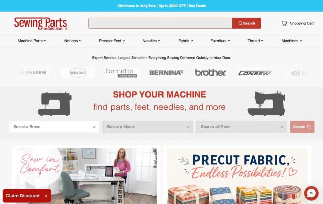 Top reasons your website is driving customers away: Sewing parts