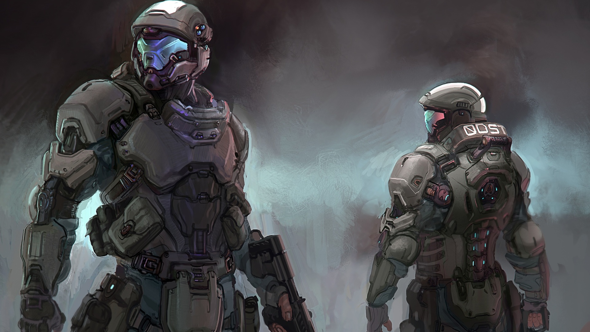 Halo: From the Soil to the Stars | Halo Art of an ODST clad in the ORCUS exoskeleton