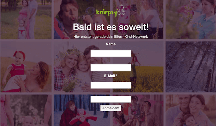 Input fields appear twice on a coming soon page