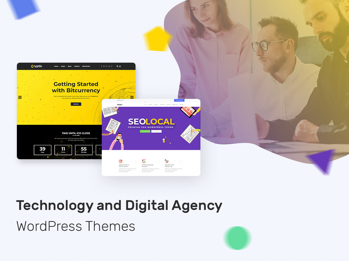 Based on free elementor builder; Technology and Digital Agency WordPress Themes - WP Daddy