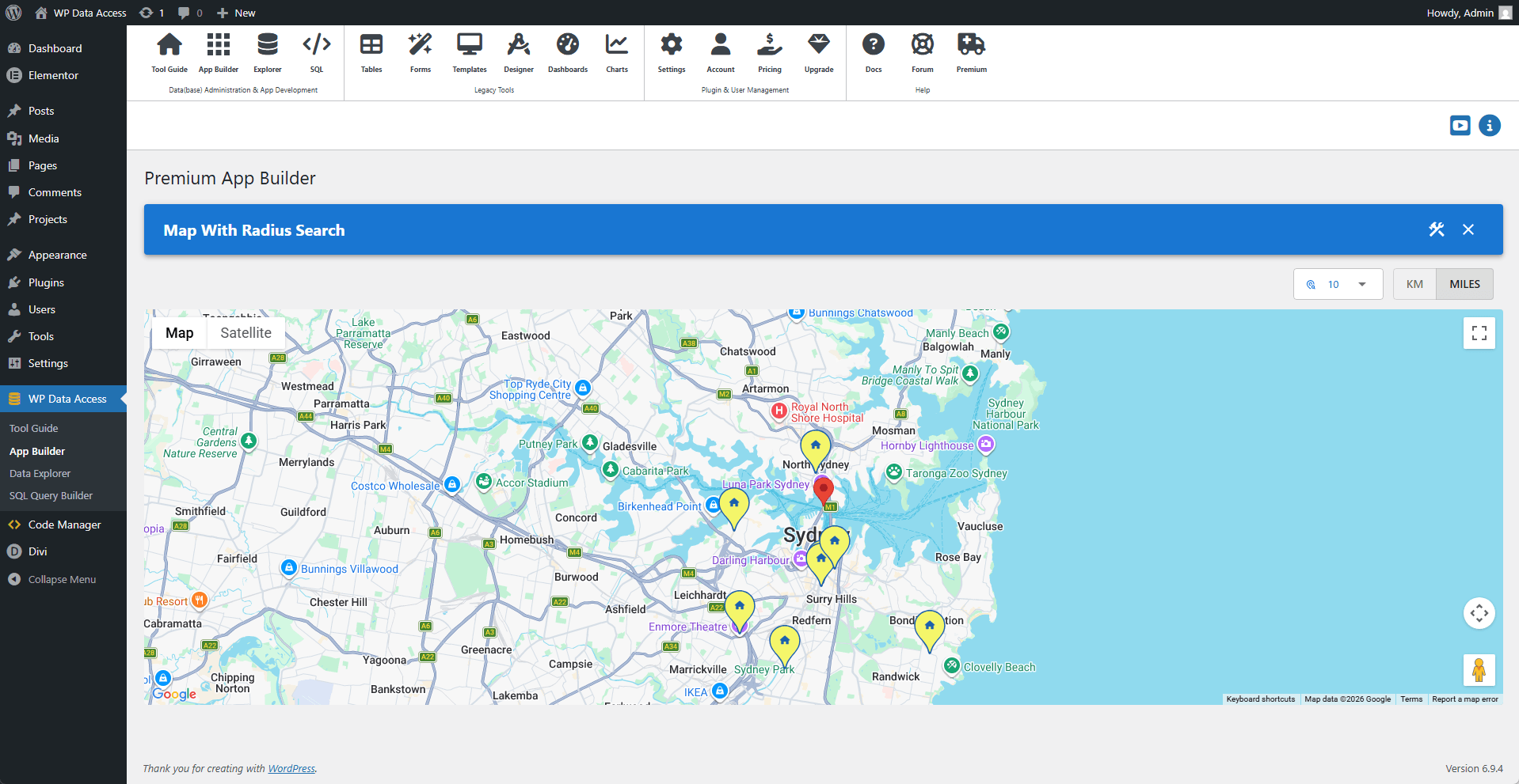 Map Builder WP Data Access Screenshot Map Builder 2 