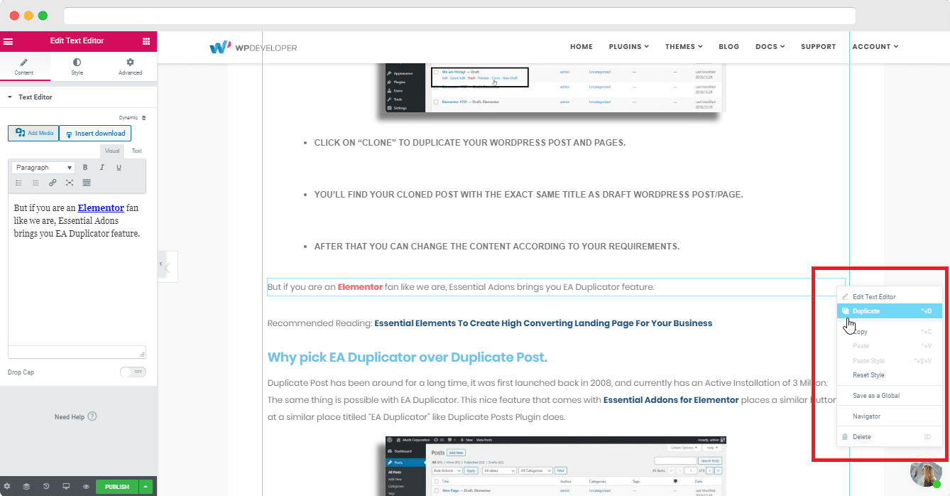 The elementor finder is a really great tool for duplicating pages and posts. Duplicate Elementor Page Posts Template Using Ea Duplicator
