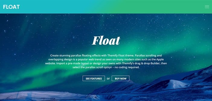 Float The Parallax Floating Effects Wordpress Theme - Premium Nature Illustration Gallery - Mobile