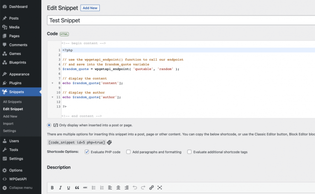 Format JSON Data | WPGetAPI