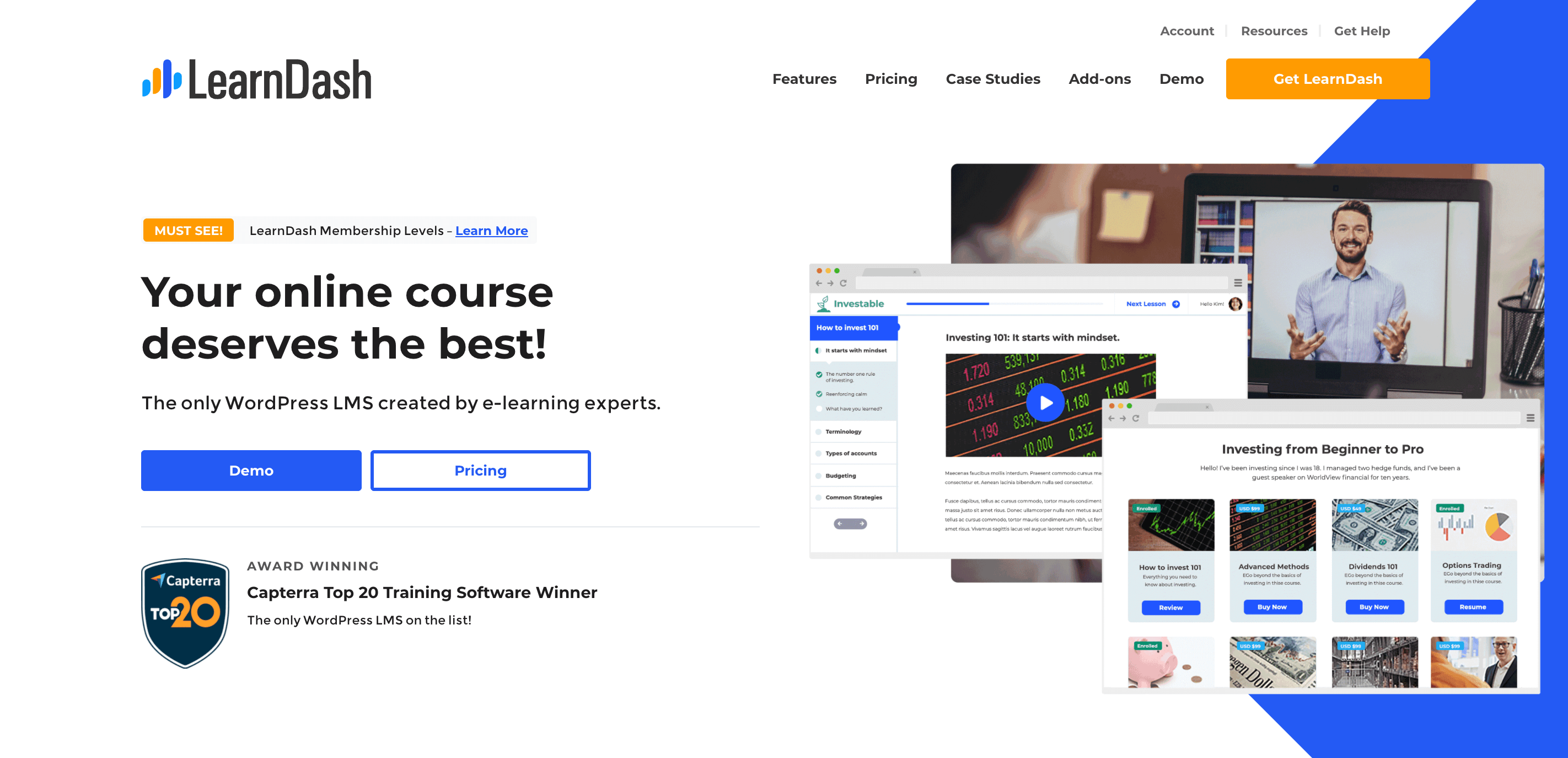 Education wordpress theme for a learning management system (lms) has been specially designed as the perfect solution for your education business masterstudy education wordpress theme for learning management system (lms) is powered by masterstudy pro plugin. How To Set Up Your Course Website Using Learndash Elementor