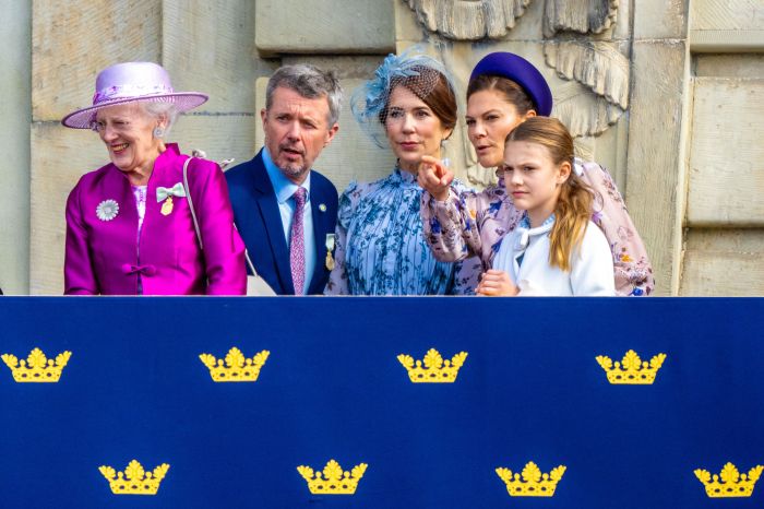 Queen Margrethe II, Crown Prince Frederik and Crown Princess Mary, Crown Princess Victoria,Princess Estelle