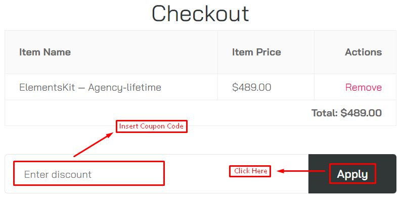 Coupon Code Elementskit - Space Design Collection - Mobile Quality