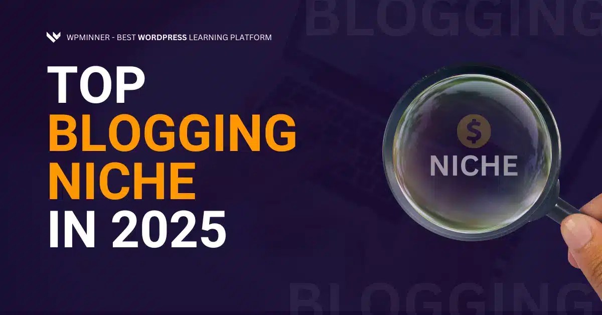Infographic highlighting the top blogging niches in 2025 with trends and monetization potential