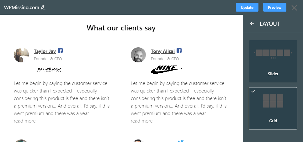 There are numerous input fields, including . Create Responsive Testimonial Slider Grid With Testimonials Builder Plugin Wp Missing