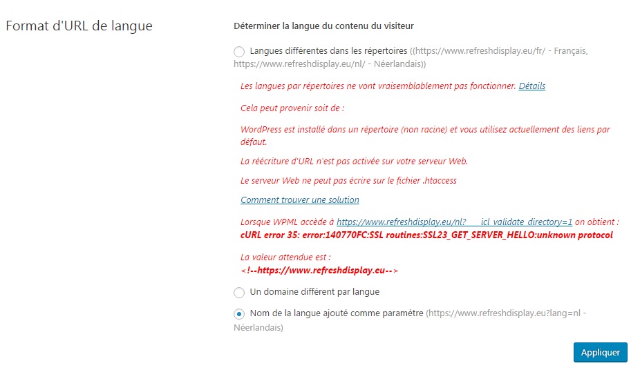 I'm trying to see how i can pass url parameters from one page to another? error 500 after wpml update - WPML