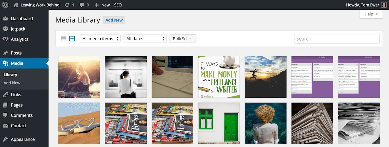 It will find what's in your upload folder and display them in the library. 9 Hidden Features In The Wordpress Media Library Only Power Users Know