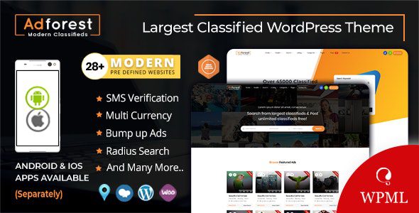 AdForest NULLED Classified Ads WordPress Theme