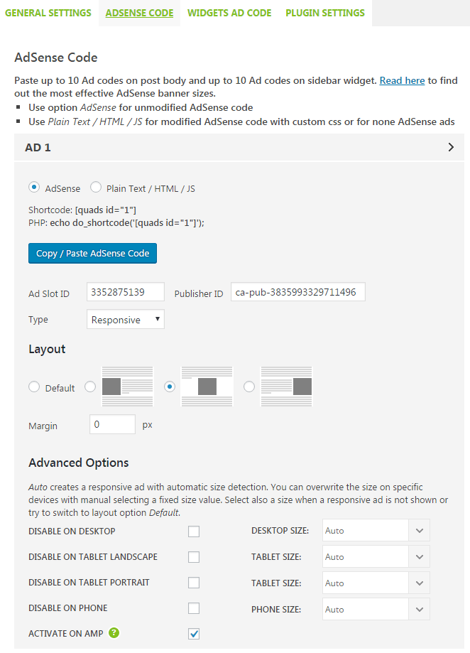 Install an amp wordpress plugin; The Worlds First Wordpress Adsense Plugin With Amp Support