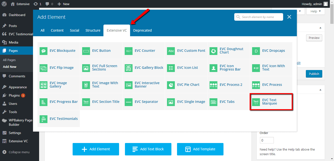 New plugin, replacing an old plugin. Text Marquee shortcode - WordPress addon for WPBakery Visual Composer plugin