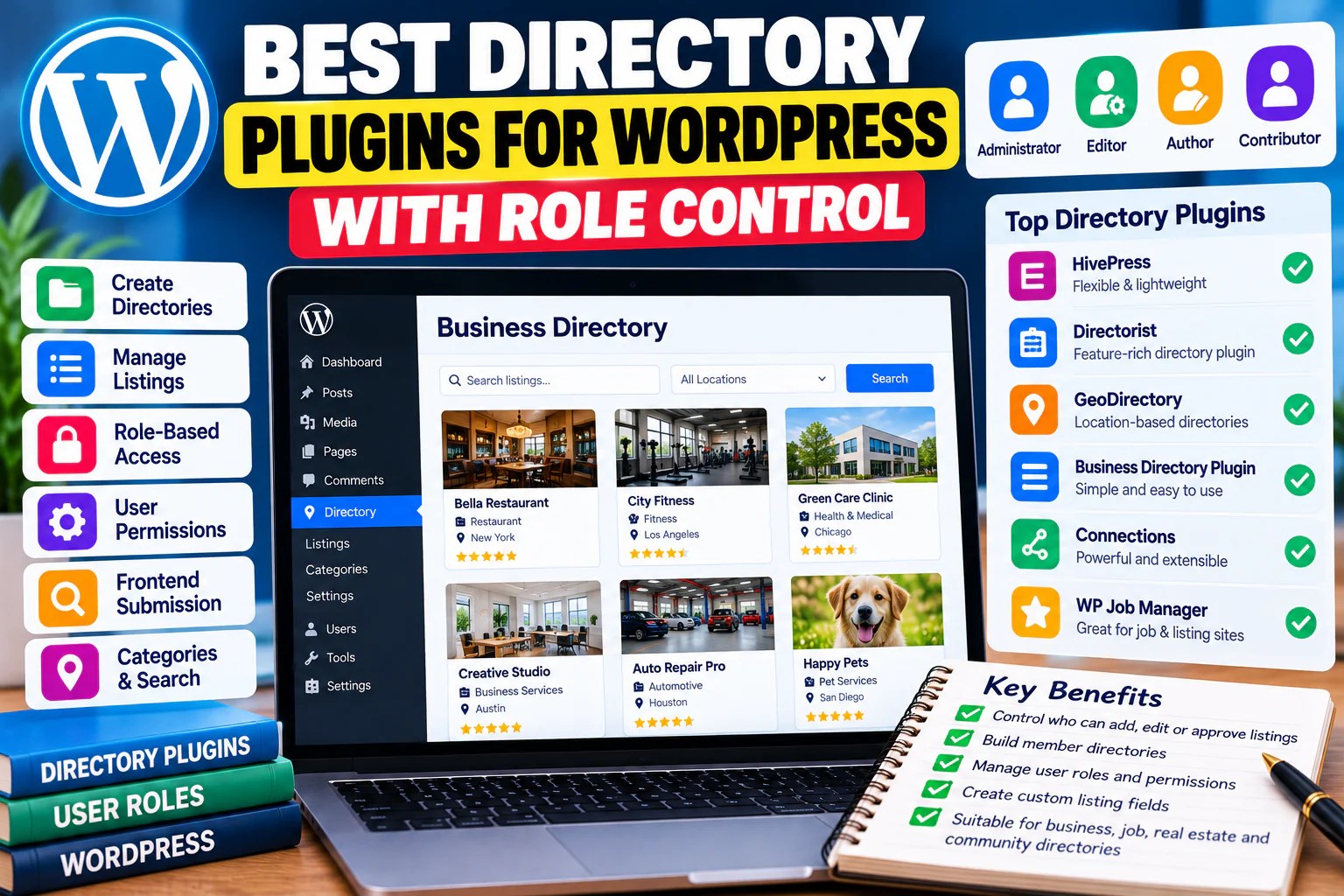 best directory plugins for WordPress role control