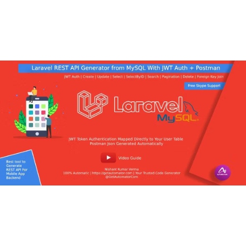 Laravel-REST-API-Generator-From-MySQL-With-JWT-Auth-Postman