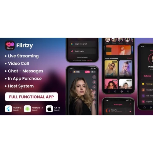 Flirtzy-Live-streaming-Video-Call-Chat-Host-Android-iOS-Node-JS-React-JS-with-Backend