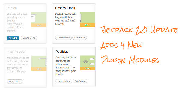 Jetpack 2.0 Update Adds 4 New Plugin Modules