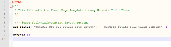 Create A Front Page Template For Genesis – Beginners Guide