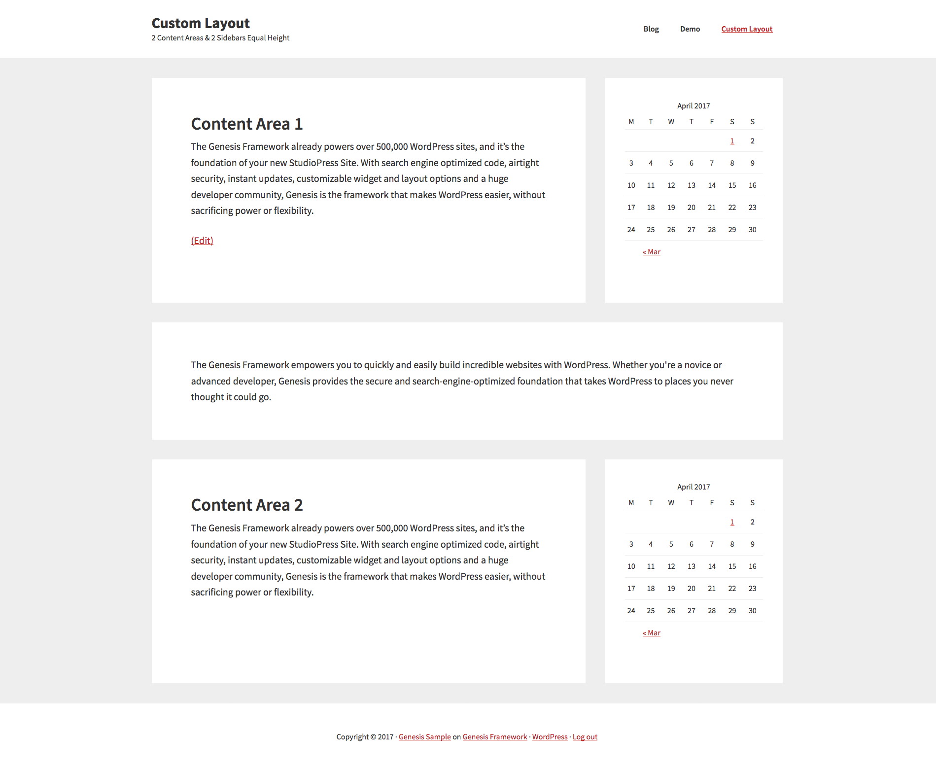 Content Sidebar Content Sidebar Layout For Genesis WP SITES