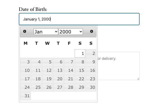Collect Customers Date of Birth at Checkout in WooCommerce