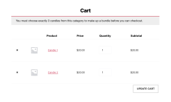 Show error message when quantity doesn't match your set amount Show error message when quantity doesn't match your set amount