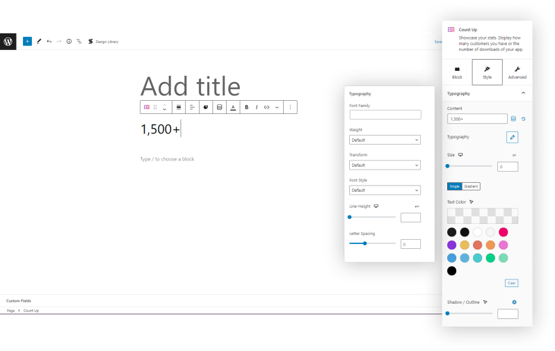 Better Count Up Block Backgrounds Full Widths Stackable - Vintage Design Collection - High Resolution Quality