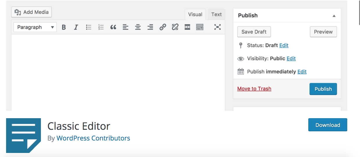 This will make the classic . Wordpress Here S How To Switch Back To The Classic Editor Wp Website Tools