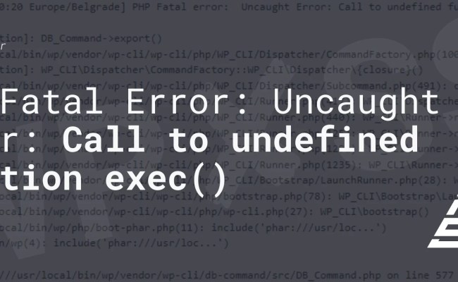 WP-CLI Not Working: Call To Undefined Function Exec() - WpXSS