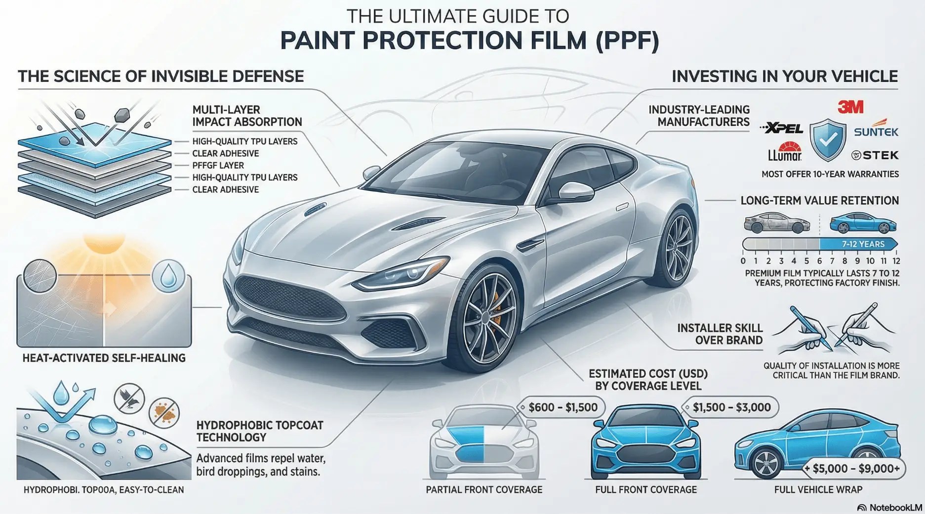 Paint Protection Film For Vehicle Wrapping