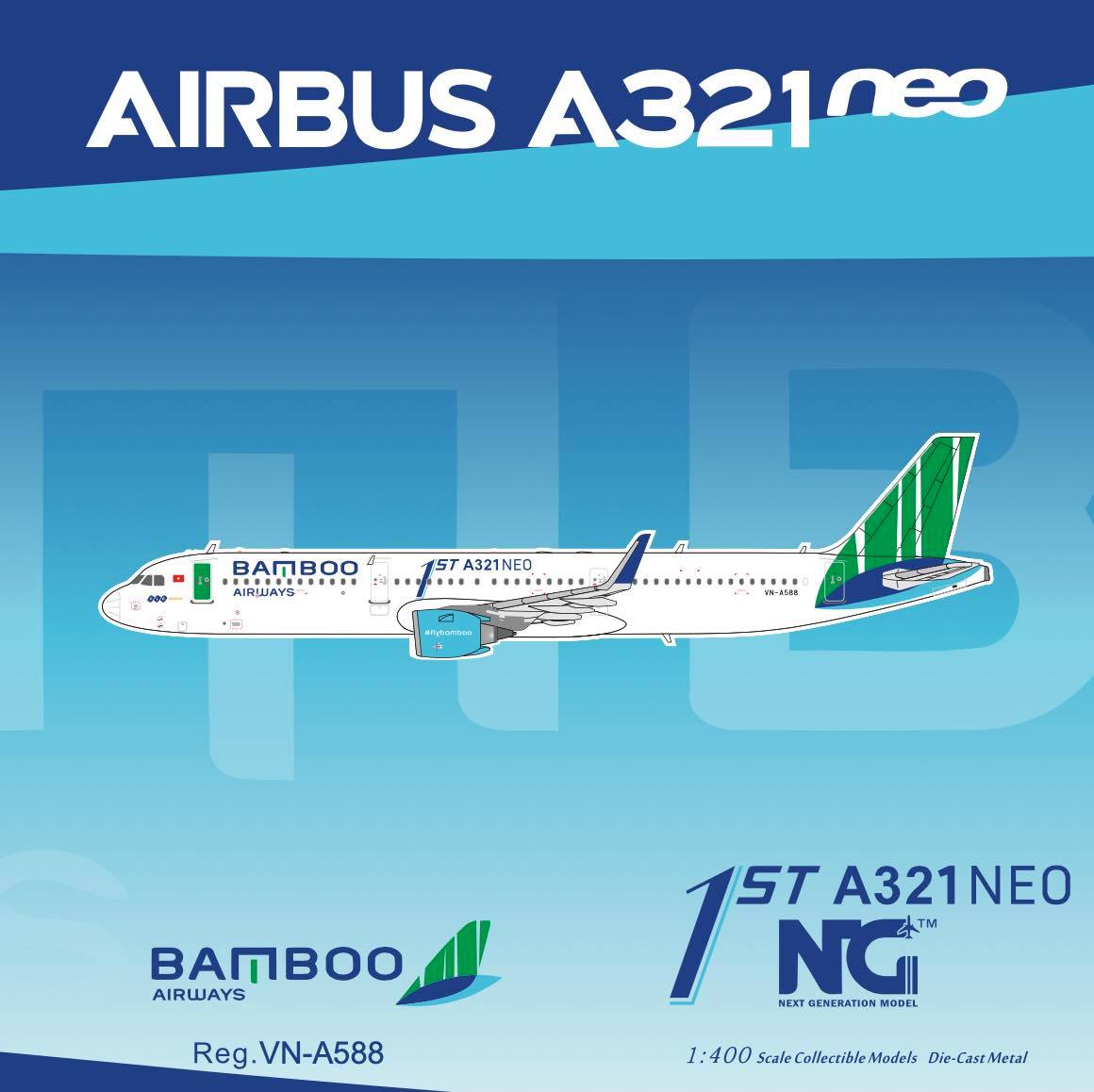 Bamboo Airways A321neo / NG Models 1:400 / #VN-A588 / cod 13026