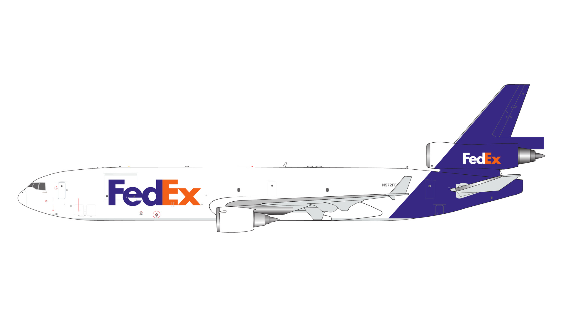 FedEx MD-11F | Gemini Jets 1:400 | N572FE | sku GJFDX2449