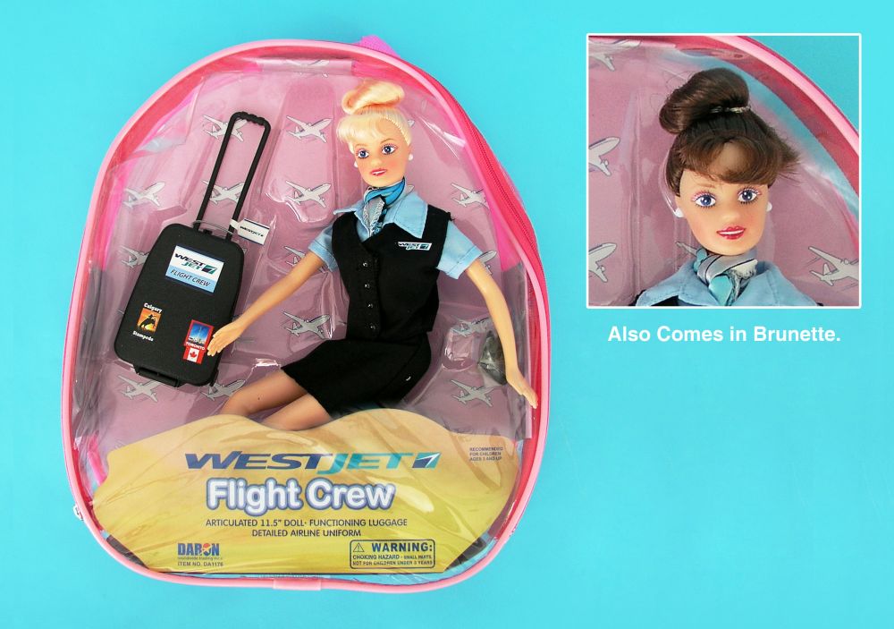 Asistente de vuelo WESTJET con equipaje | sku DA1176