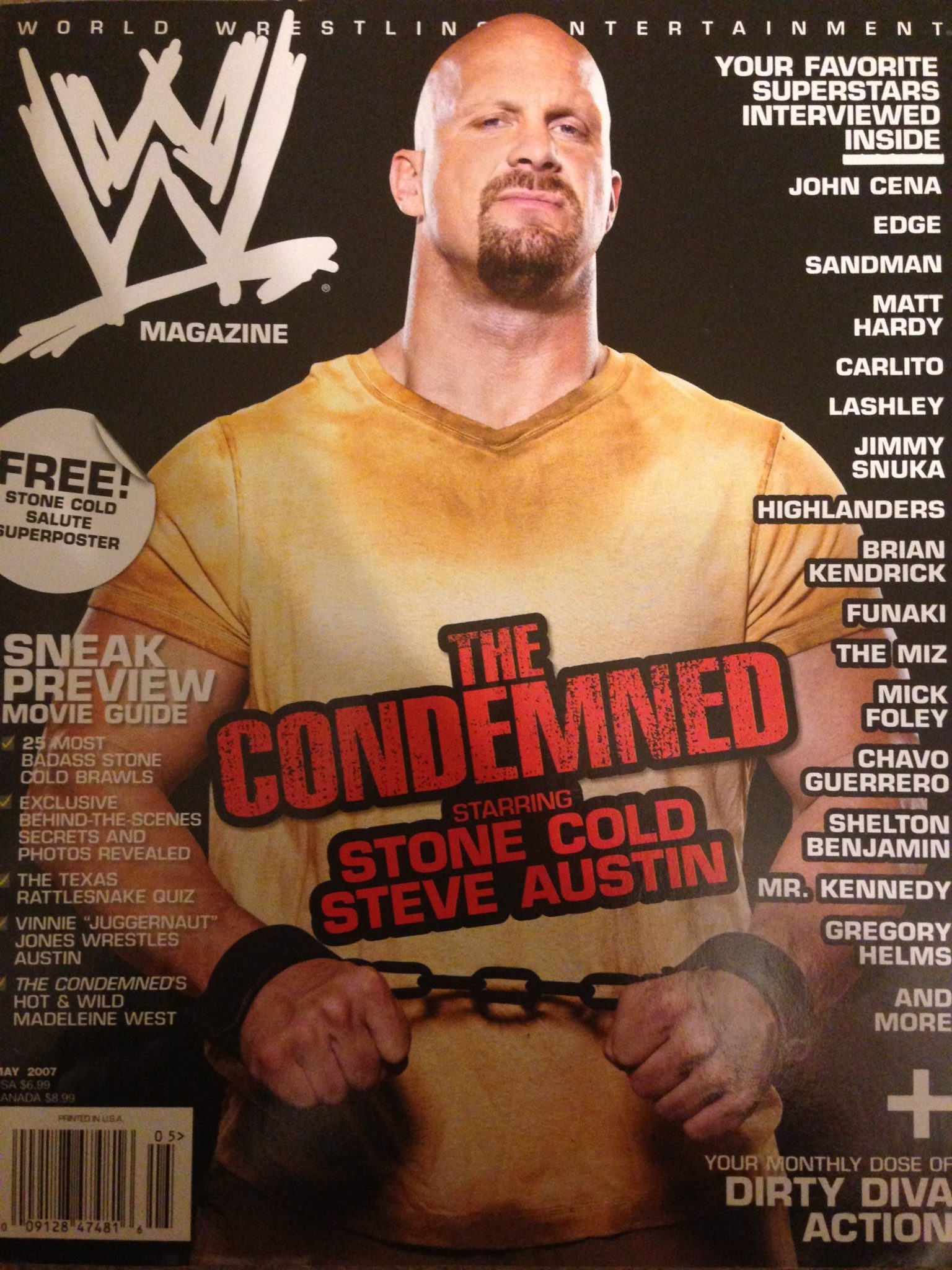 WWE Magazine May 2007 Stonecold Steve Austin