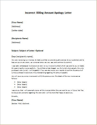 Apology Letter For Mistake In Hospital Letter