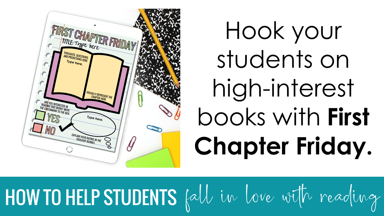 Hook your students on high-interest books with First Chapter Friday.